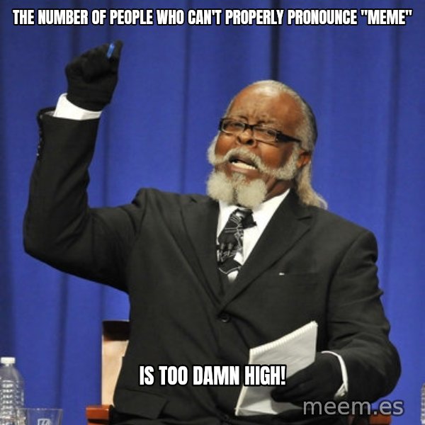 Rent Is Too Damn High meme: the number of people who can't properly pronounce "meme" / is too damn high!