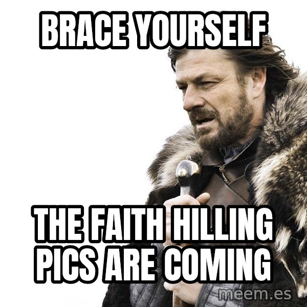 Winter is Coming meme: Brace yourself / the Faith Hilling pics are coming