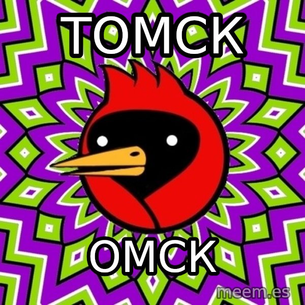 Omsk Crow meme: ТОмск / омск