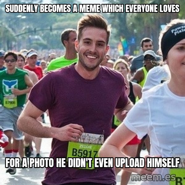 Ridiculously photogenic guy (Zeddie) meme: suddenly becomes a meme which everyone loves / for a photo he didn't even upload himself