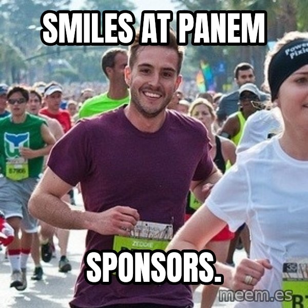 Ridiculously photogenic guy (Zeddie) meme: smiles at panem / SPONSORS.