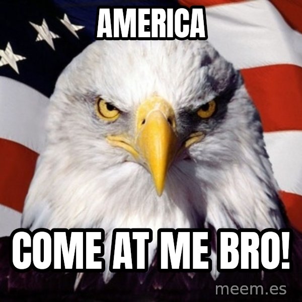 American Pride Eagle meme: America / Come at me bro!