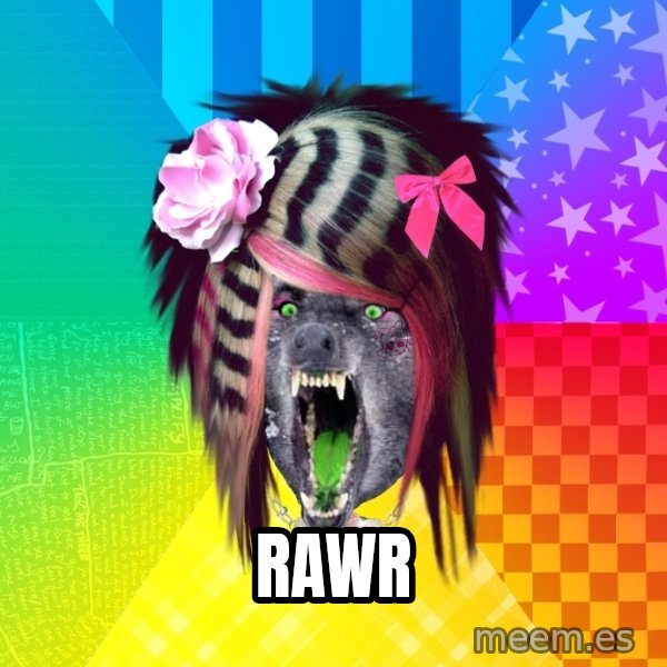 Insanity Scene Wolf meme: rawr