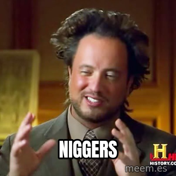 Ancient Aliens meme: niggers