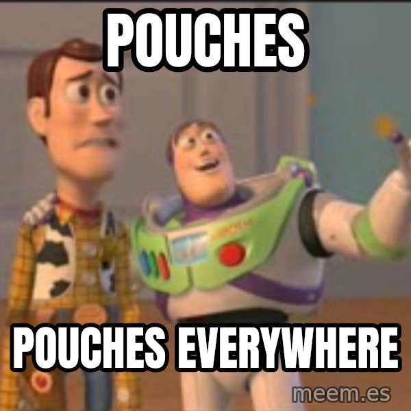 X, X Everywhere  meme: POUCHES / POUCHES EVERYWHERE