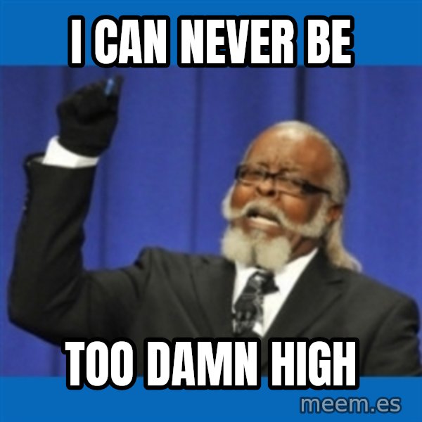 Rent Is Too Damn High meme: i can never be / too damn high