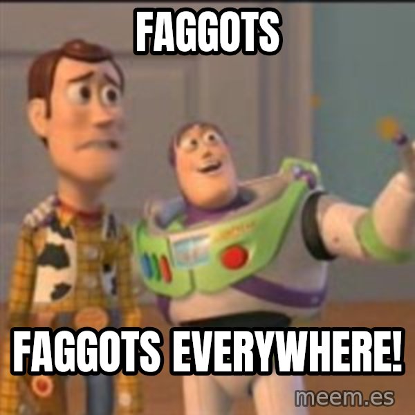 Buzz meme: Faggots / faggots everywhere!