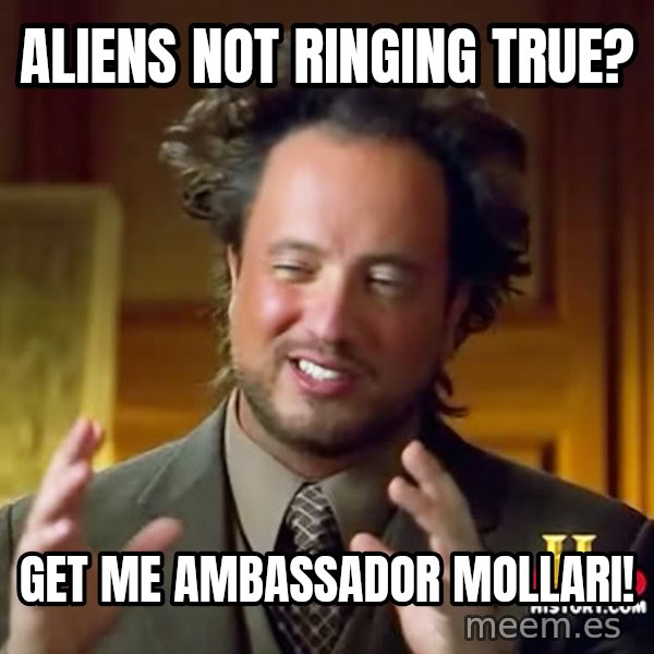 Giorgio A Tsoukalos Hair meme: Aliens not ringing true? / Get me Ambassador Mollari!