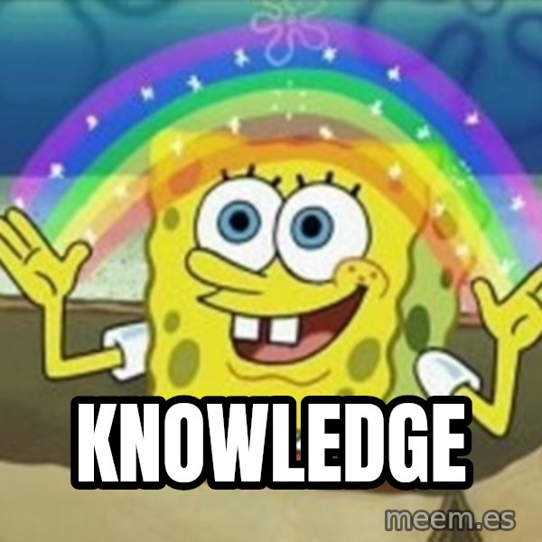 Spongebob meme: knowledge