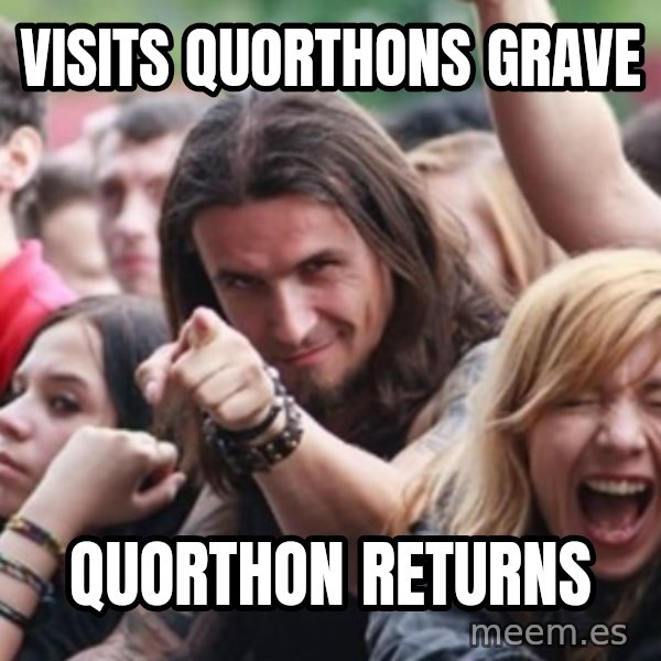 Ridiculously Photogenic Metalhead meme: visits quorthons grave / quorthon returns