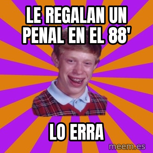 Unlucky Brian Strikes Again meme: le regalan un penal en el 88' / lo erra
