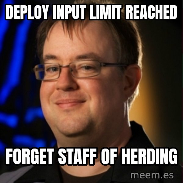 Jay Wilson Diablo 3 meme: deploy input limit reached / Forget Staff of Herding