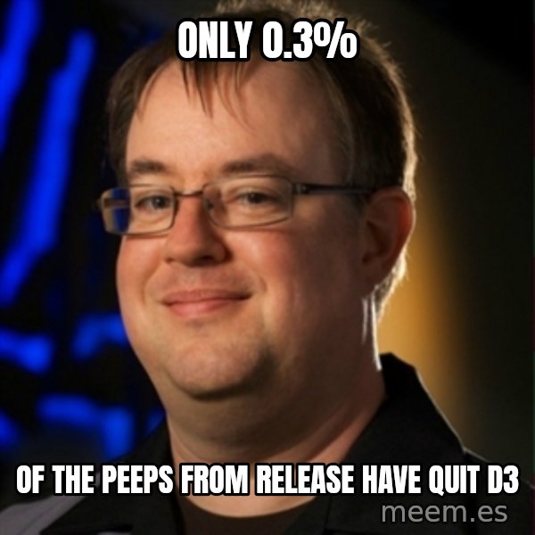 Jay Wilson Diablo 3 meme: only 0.3% / of the peeps from release have quit d3