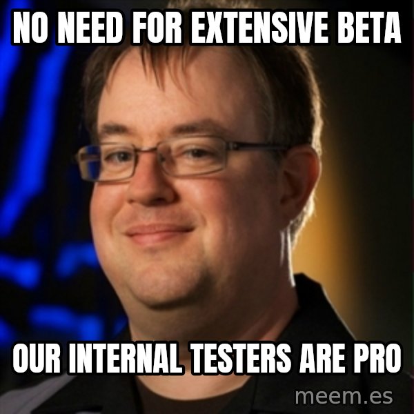Jay Wilson Diablo 3 meme: no need for extensive beta / our internal testers are pro