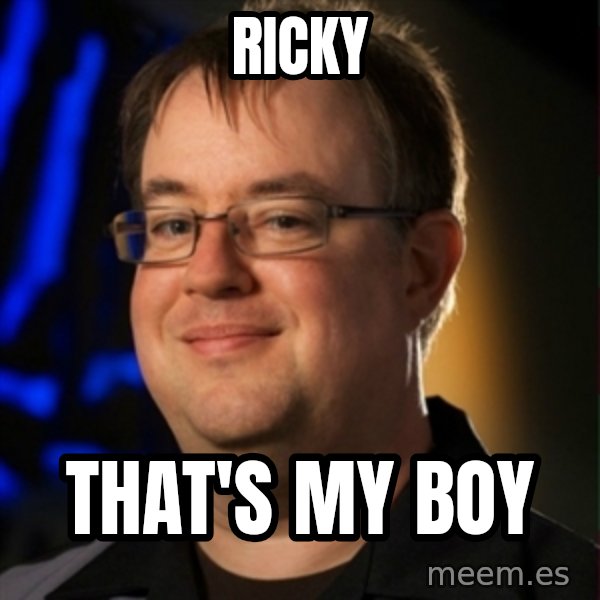 Jay Wilson Diablo 3 meme: Ricky / that's my boy