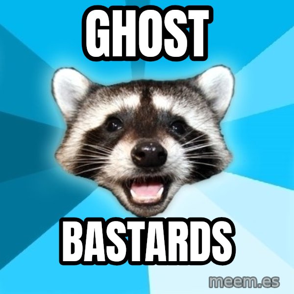 Lame Pun Coon meme: Ghost / bastards