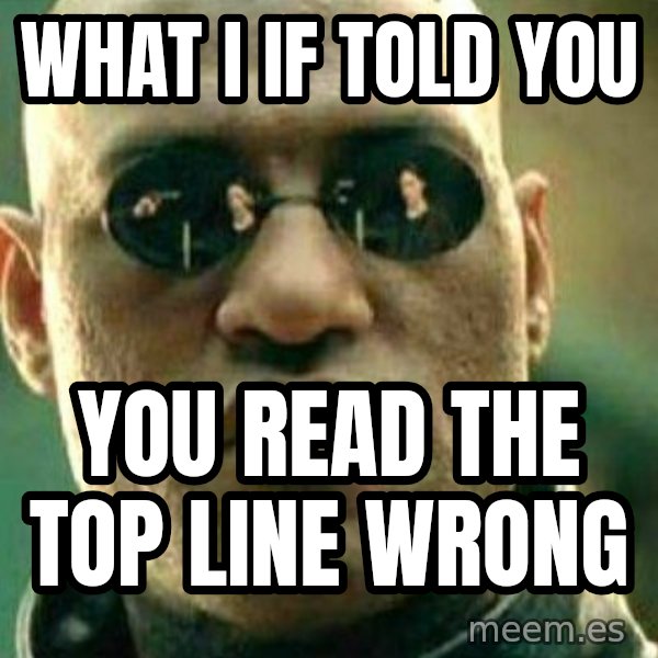 What If I Told You meme: what i if told you / you read the top line wrong