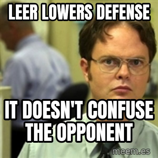 Dwight Schrute meme: Leer Lowers Defense / It doesn't confuse the opponent