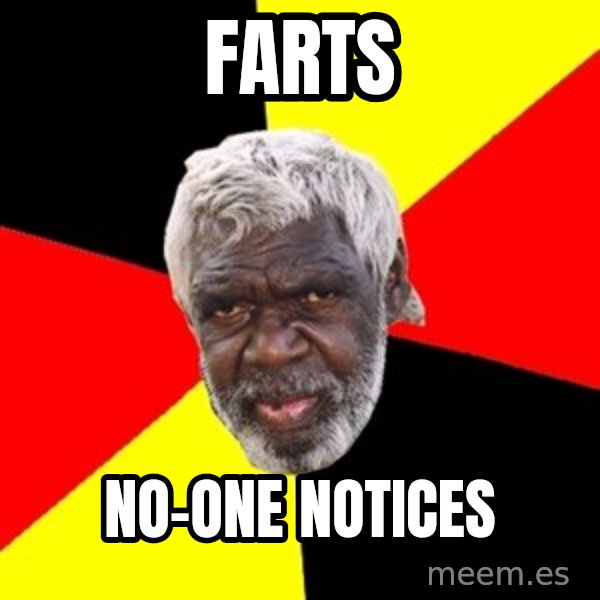 Aboriginal meme: farts / no-one notices