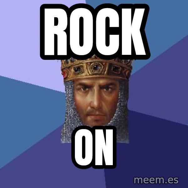 Age Of Empires meme: rock / on