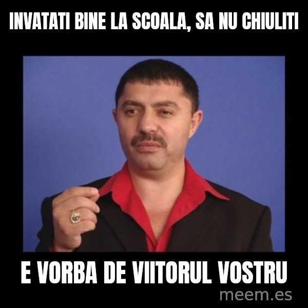 Manelistul Nicolae Guta meme: invatati bine la scoala, sa nu chiuliti / e vorba de viitorul vostru