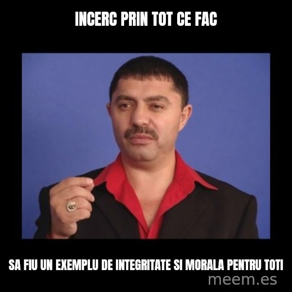 Manelistul Nicolae Guta meme: incerc prin tot ce fac / sa fiu un exemplu de integritate si morala pentru toti