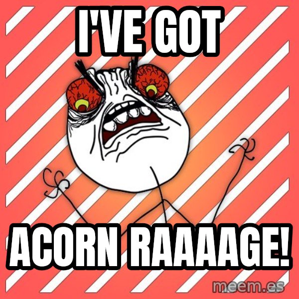 iHate meme: i've got / acorn raaaage!