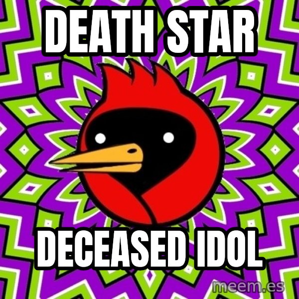 Omsk Crow meme: death star / deceased idol