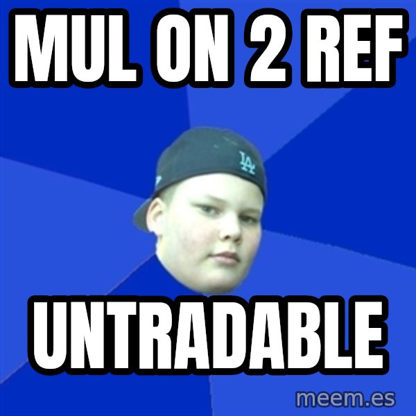 Jonnen Neuvo meme: Mul on 2 ref / untradable