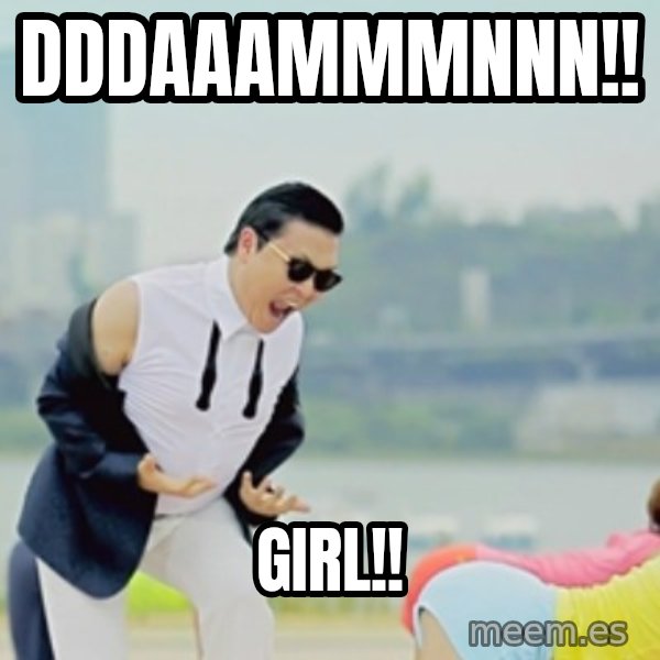Gangnam Style meme: DDDAAAMMMNNN!! / GIRL!!