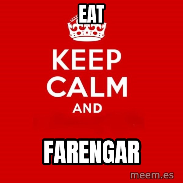 Keep Calm 2 meme: EAT / Farengar