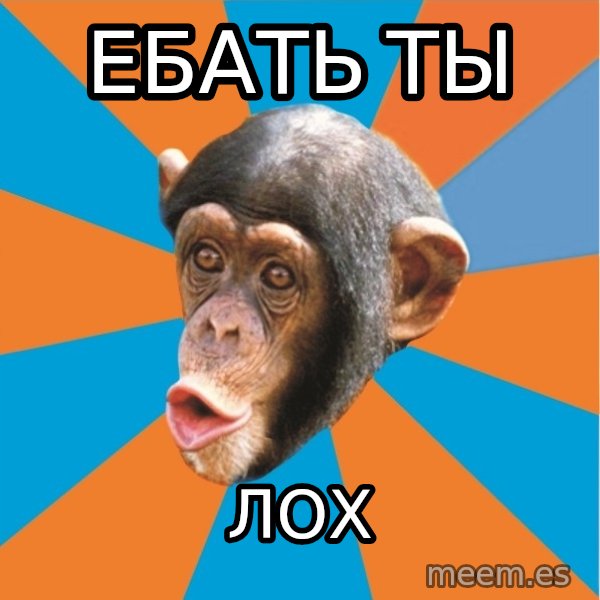 Stupid Monkey meme: Ебать ты / Лох