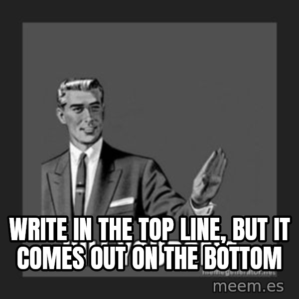 kill yourself guy meme: write in the top line, but it comes out on the bottom