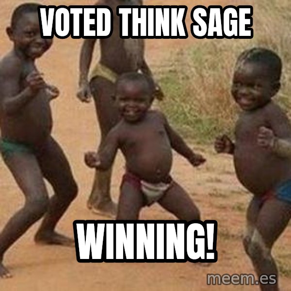 african children dancing meme: VOTED THINK SAGE / WINNING!