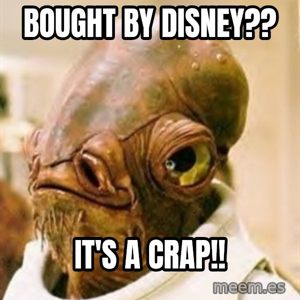 Its A Trap meme: Bought by disney?? / It's a crap!!