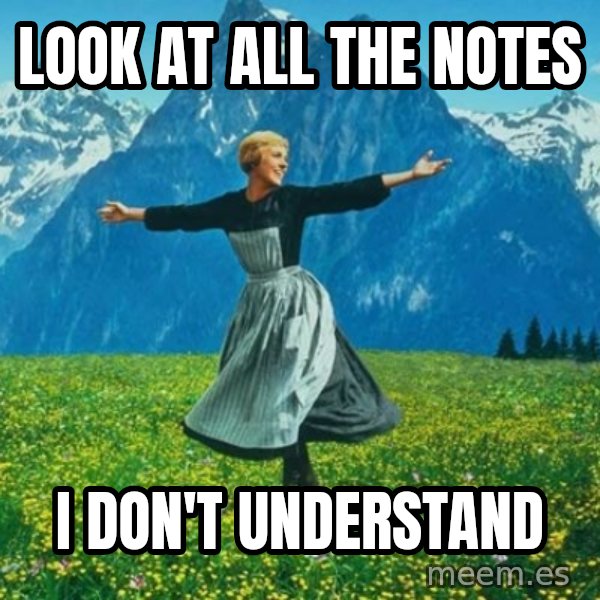 Look at All the Fucks I Give meme: look at all the notes / i don't understand