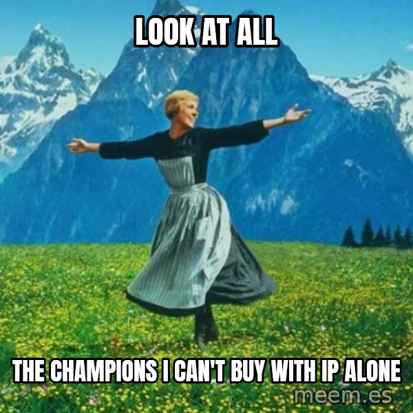 Look at All the Fucks I Give meme: Look at all / the champions i can't buy with ip alone