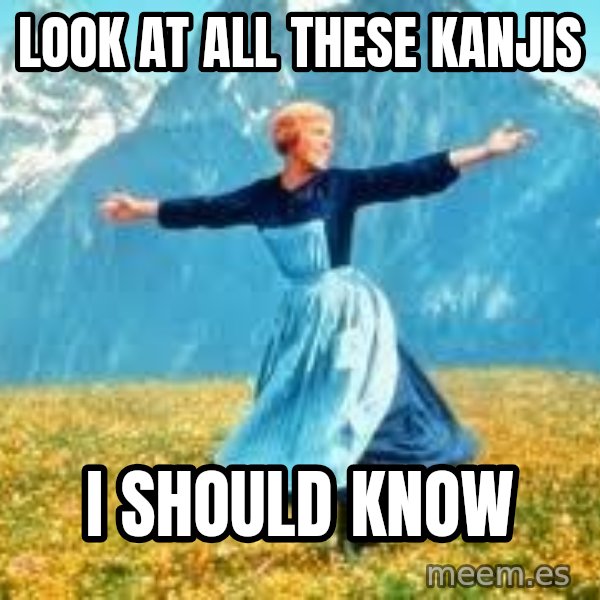 Look at all these meme: Look at all these kanjis / i should know