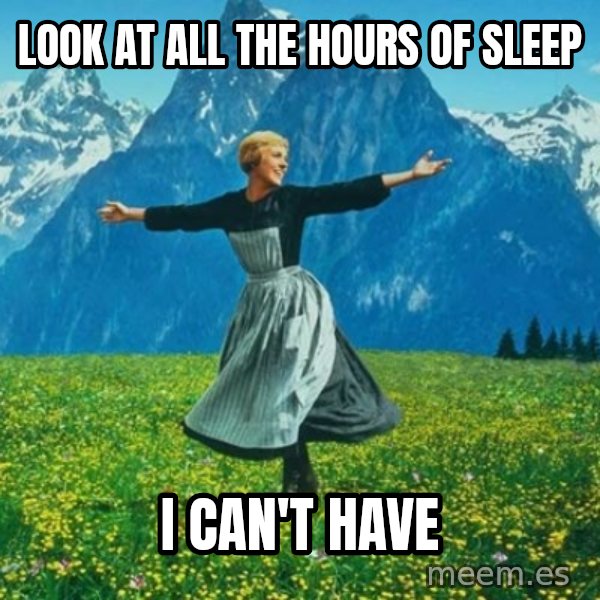 Look at All the Fucks I Give meme: Look at all the hours of sleep / i can't have