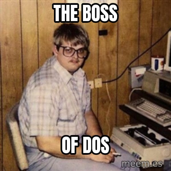 Nerd meme: the boss / of dos
