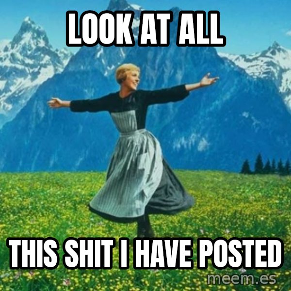 Look at All the Fucks I Give meme: Look at all / This shit i have posted
