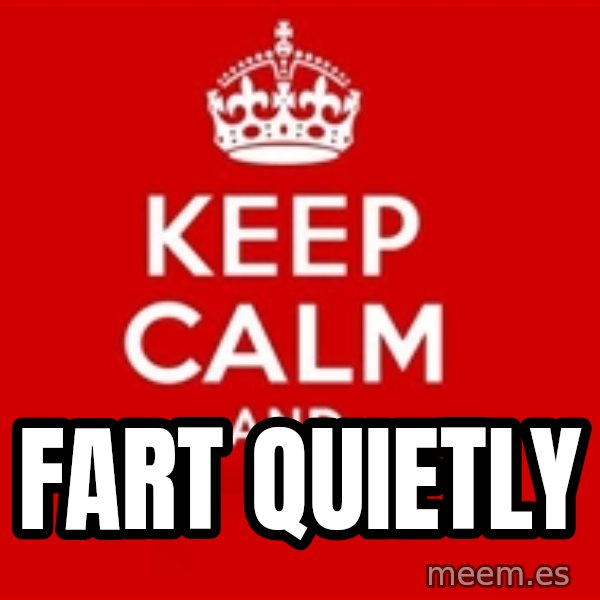 Keep calm and meme: FART QUIETLY