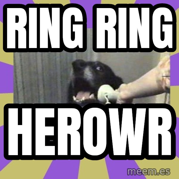 Yes, this is dog! meme: RING RING / HEROWR