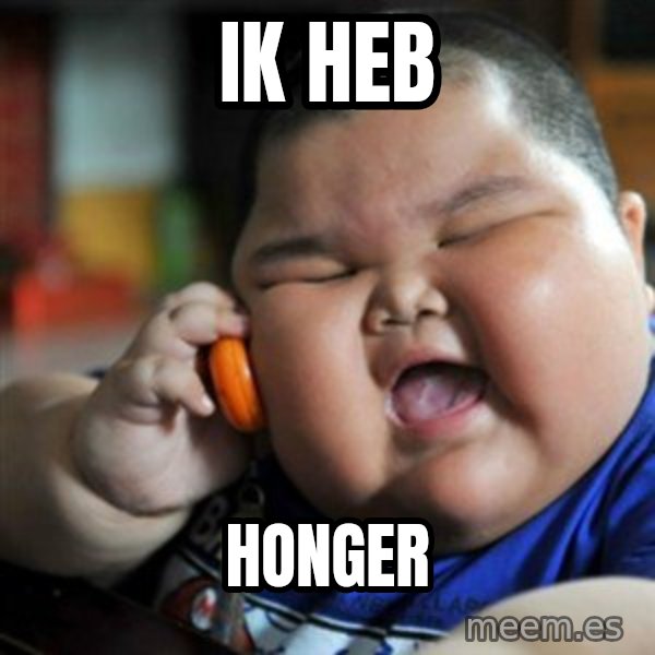 fat chinese kid meme: IK HEB / HONGER