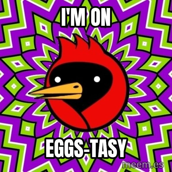Omsk Crow meme: I'm on / eggs-tasy