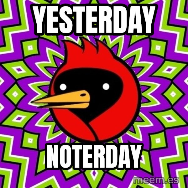 Omsk Crow meme: YESTERDAY / NOTERDAY