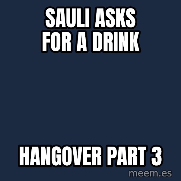 Katainen Perkele meme: Sauli asks for a drink / Hangover part 3