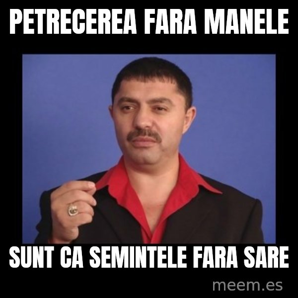 Manelistul Nicolae Guta meme: Petrecerea fara manele / Sunt ca semintele fara sare