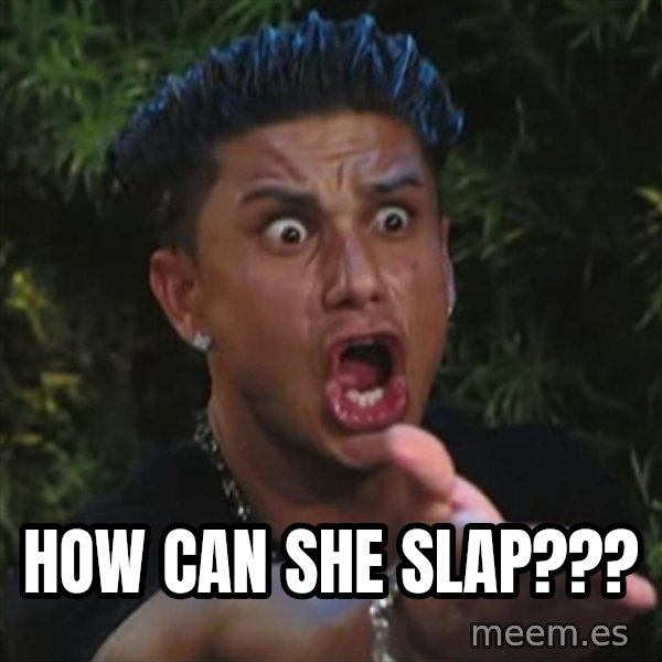 Pauly D meme: HOW CAN SHE SLAP???