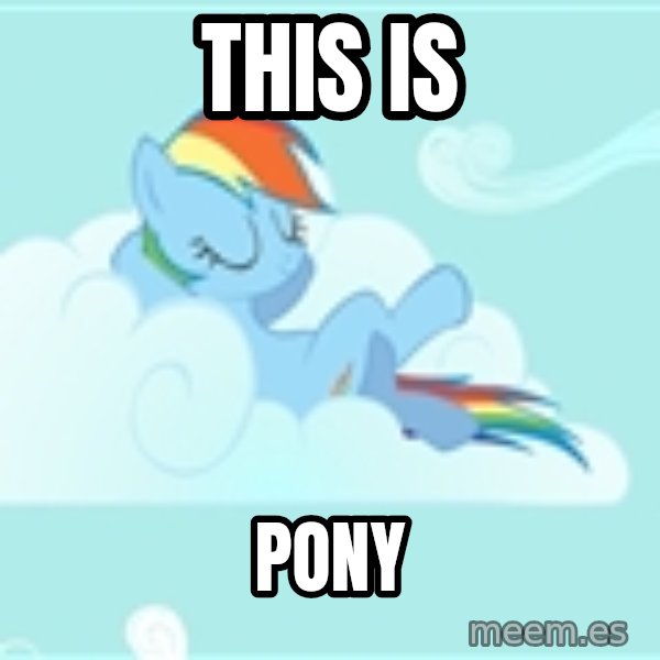 My Little Pony meme: This is / Pony